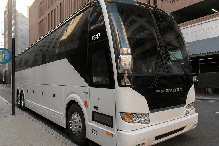 a Charter Bus Rental Parker coach bus